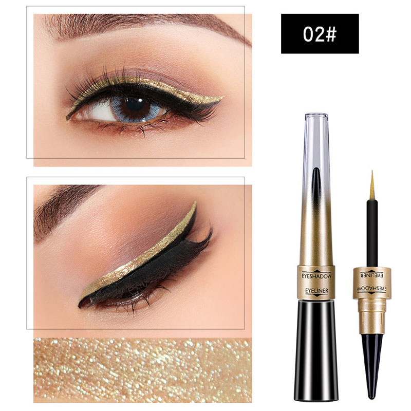 Hot Selling OEM/Oed Private Label Logo Dual-Use Eye Shadow Pen Quick-Drying Liquid Eyeliner Pen