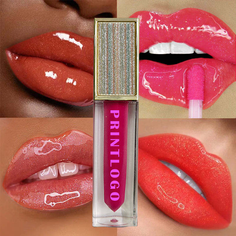 Wholesale Lipgloss Vendors Private Label Luxury Square Tube Shiny Glossy Moisture Nude Clear Lip Gloss
