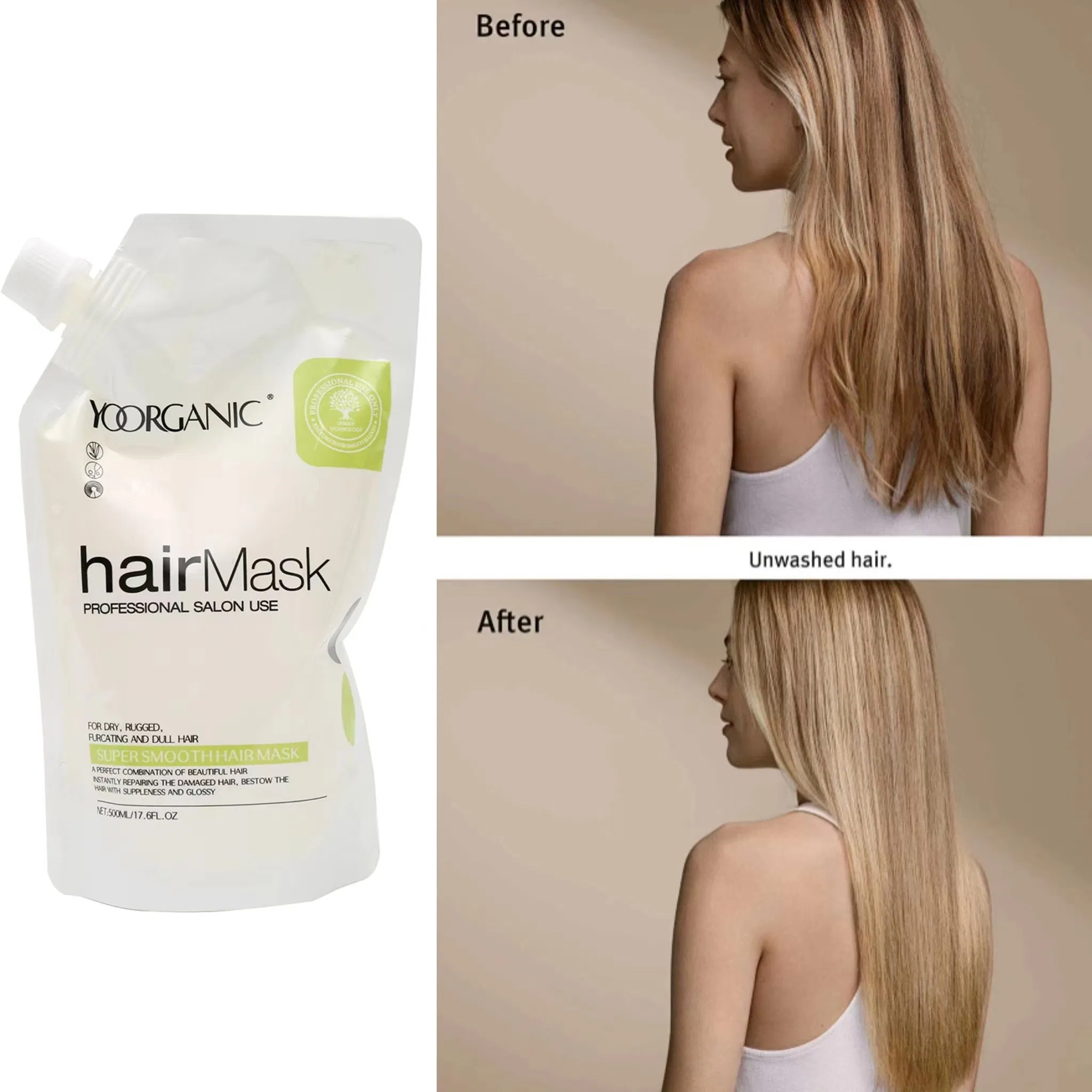 Yoorganic Private Label Wholesale Collagen Hair Mask Treatment Repair Damaged Hair