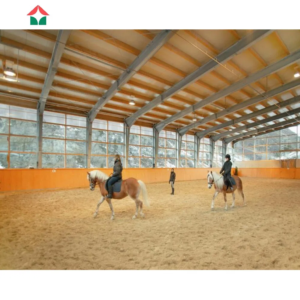Strong Prefabricated Steel Sturctures Covered Indoor Horse Riding Arena