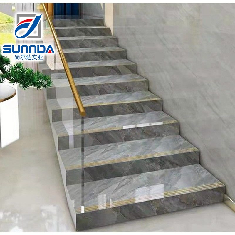 Stait Step Floor Tiles Marble Stone Designs House Hotel Plated Gold Surface