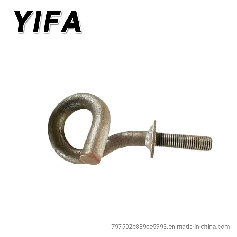 Fastener Galvanized Pigtail Anchor Bolt Screw Hook Eye Bolt