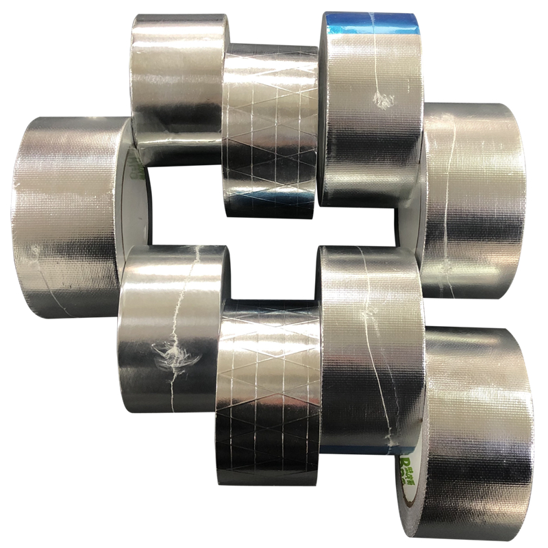 Fire-Resistant Aluminum Foil HVAC Tape with Reinforced Fiberglass Cloth