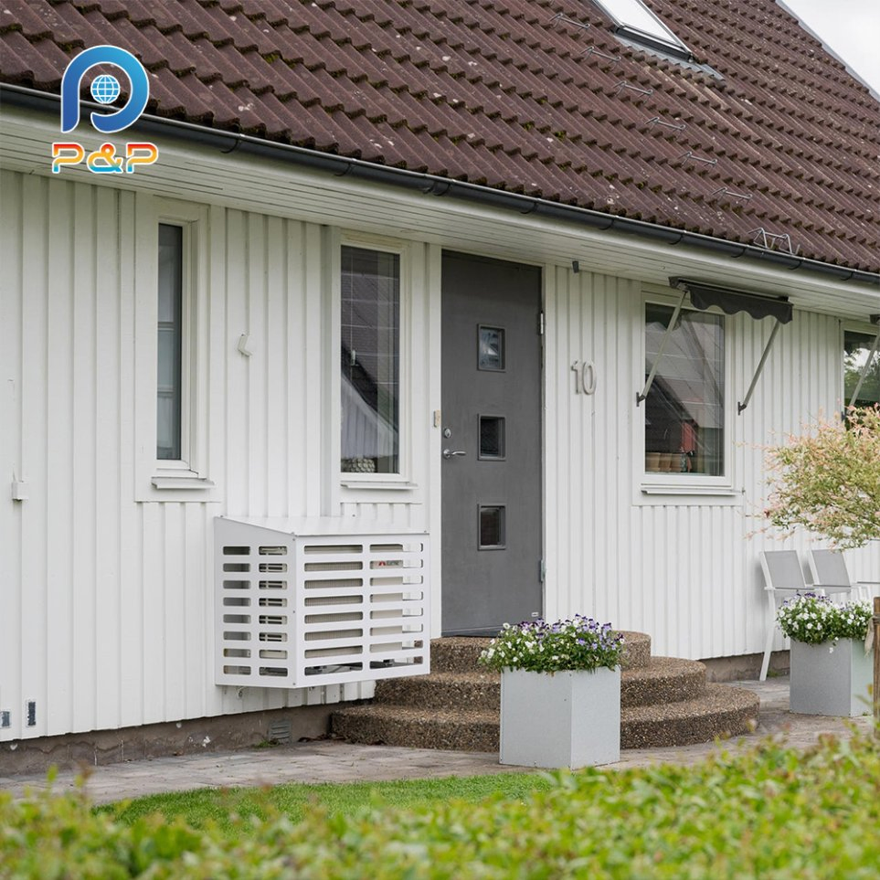 Outdoor Aluminum Air Conditioner AC Cover Conditioner Protect Cover Metal Cladding