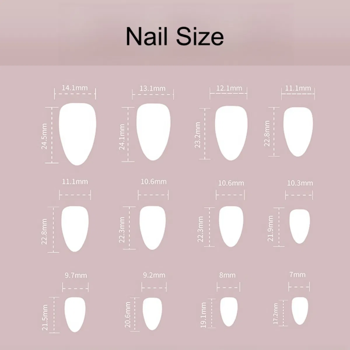 OEM Dark Design Press on False Nail Reusable French Almond Fake Nail