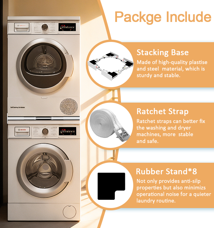Practical Washing Machine Stacking Kit for Organized Laundry Room Space