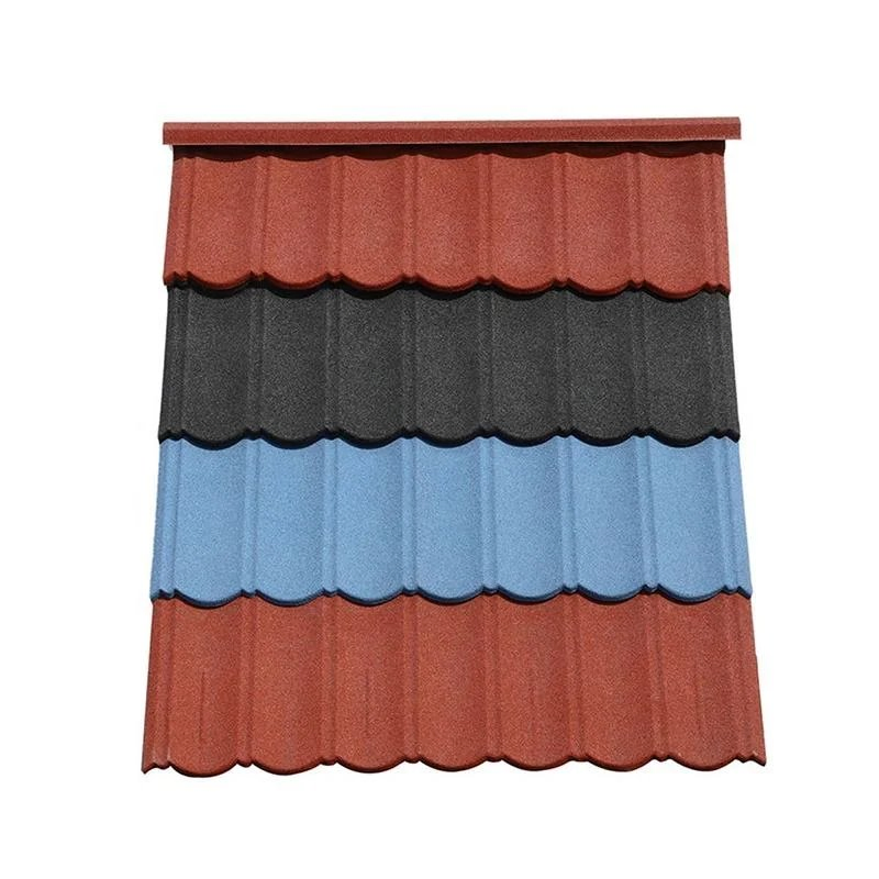 Durable Lightweight Roofing Materials Stone Coated Metal Roofing Tile