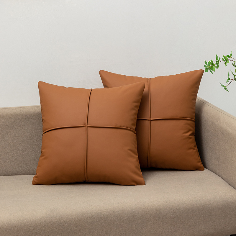 Soft Comfortable Pillow Covers Home Decor PU Leather Custom Pillow Case