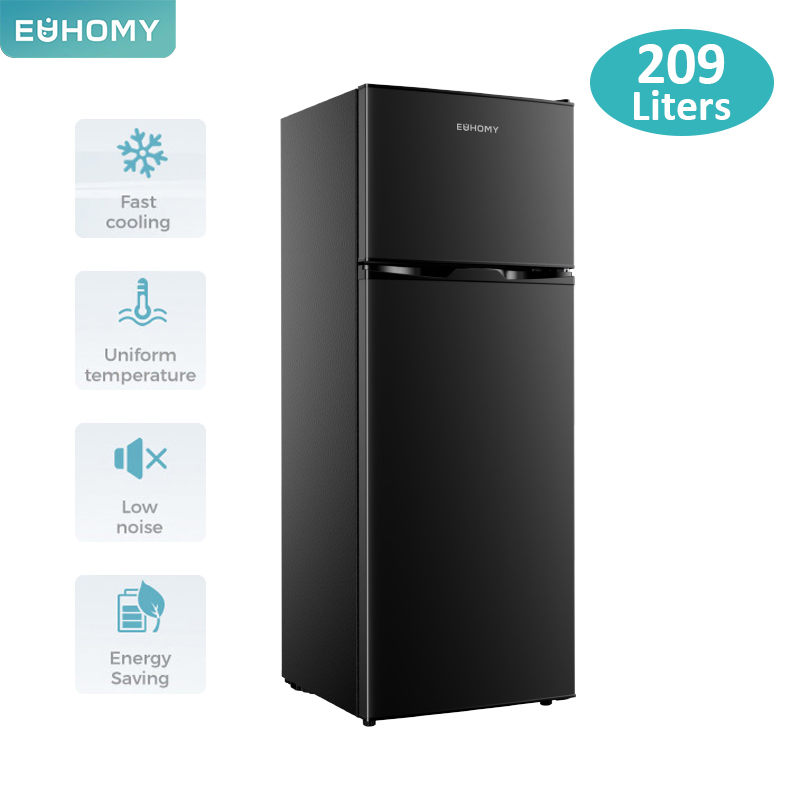 Euhomy Refrigerator 7.4 Cu. FT 200L Apartment Size Fridge with Separate Freezer