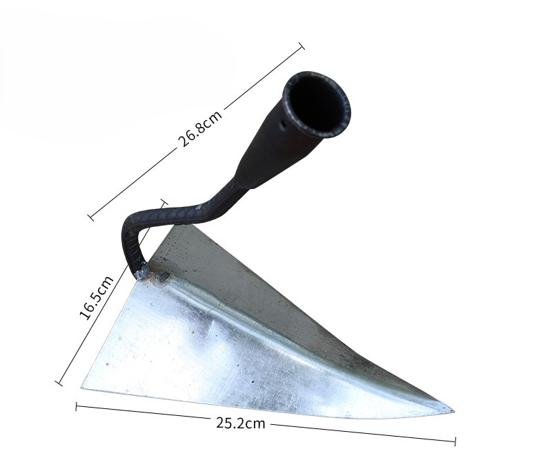 Ridge Triangle Hoe for Harrowing Soil Weeding and Seeding Furrow Shovel and Hoe with Long Handle