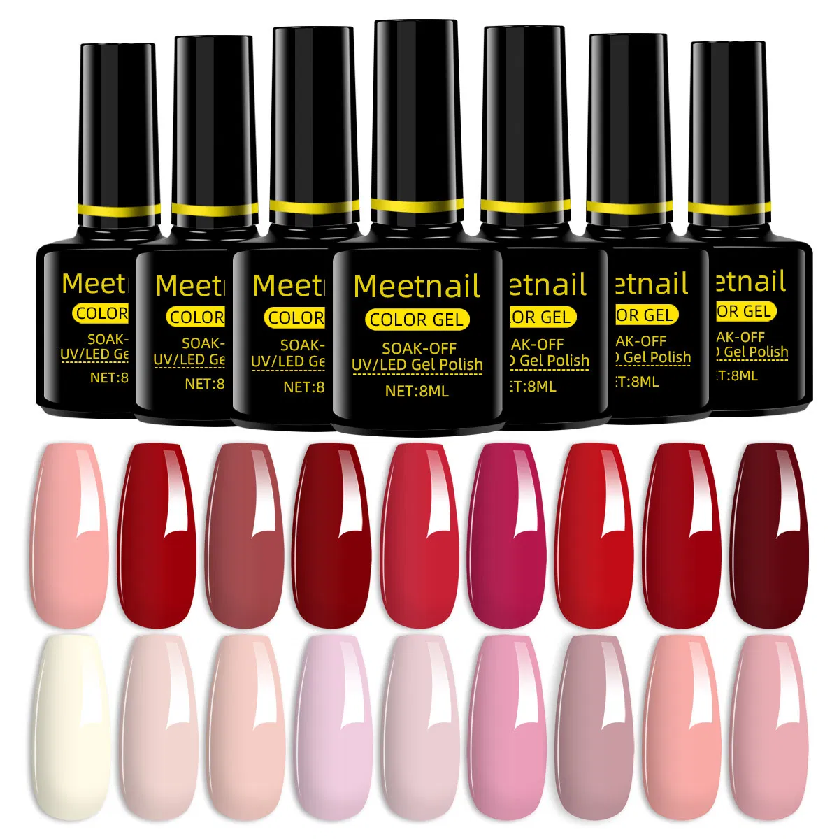 20-Color Base Coat Nail Polish Set