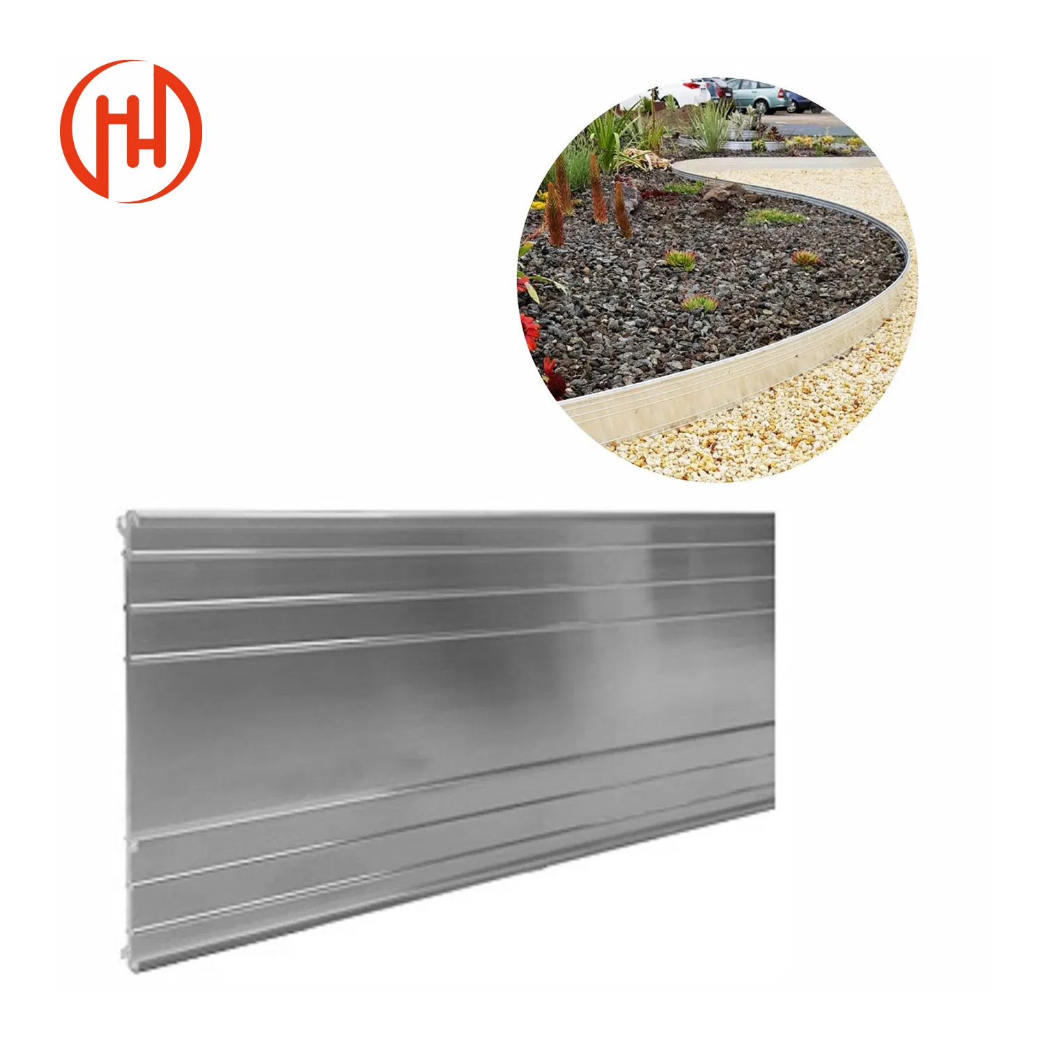 Customized Aluminum Lawn Edging Right Hammer-in Landscape Garden Edging