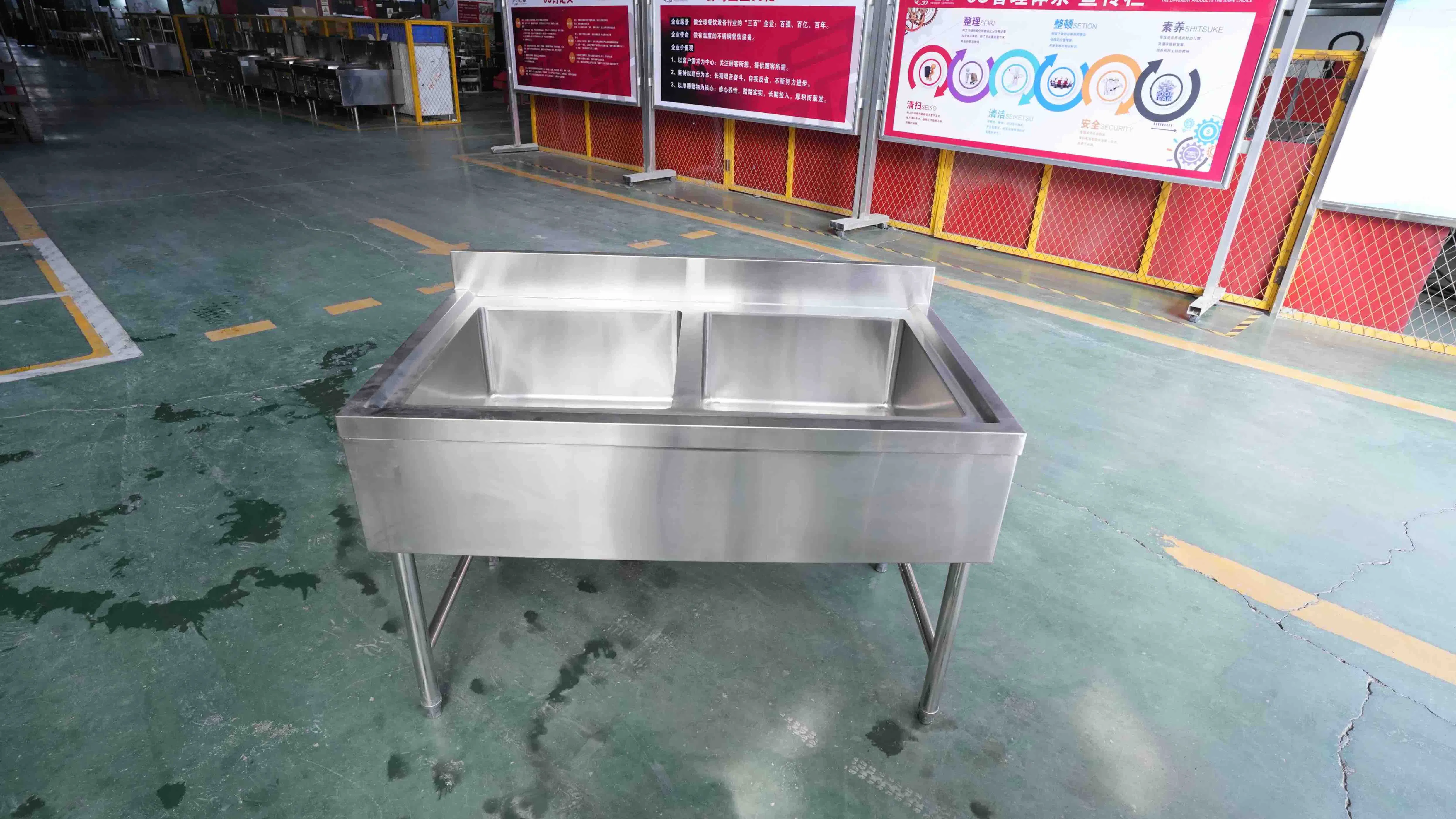 Commercial Stainless Steel Kitchen Sink - Double Basin Durable