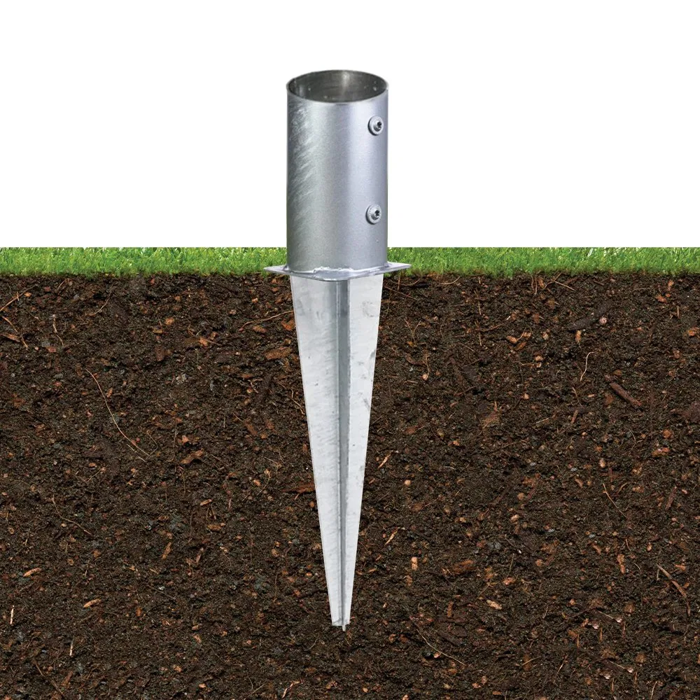 Round Post Anchor of Galvanized PVC Is Popular in The Engineering Industry