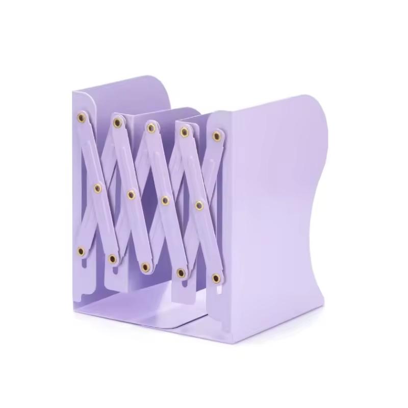 Luxury Decor Customized Metal Adjustable Modern Stylish Black Bookends with Non-Skid Base for Home Office Use