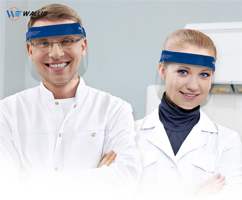 Transparent Anti-Fog Protective Reusable Isolation Face Shield Mask for Restaurant