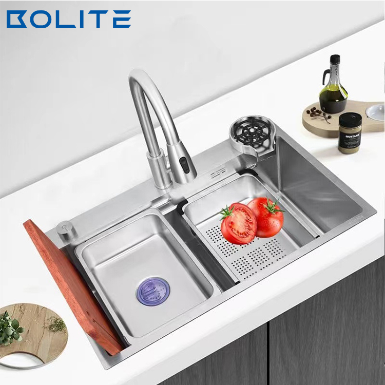 Manufacturer Customized Sales Kitchen Sink 304 Stainless Steel Large-Sized Kitchen Sink