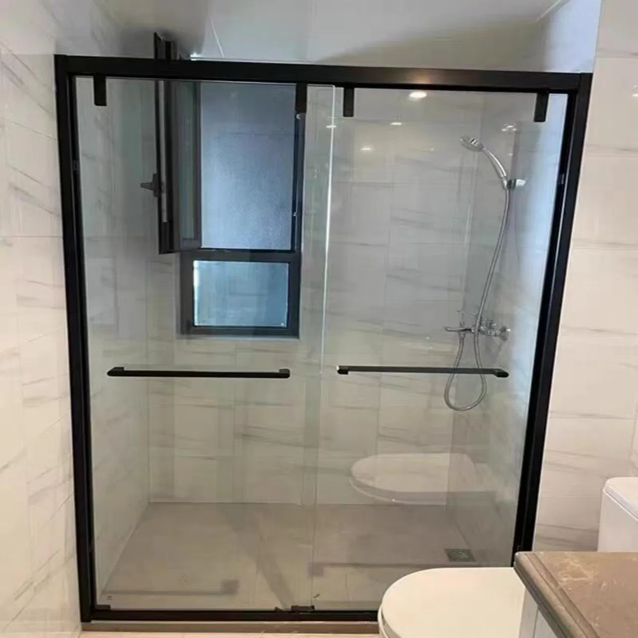 17. OEM/ODM Aluminum Shower Heavy Duty Sliding Glass Door Partition Screen From China Factory Bulk Wholesale Pricing