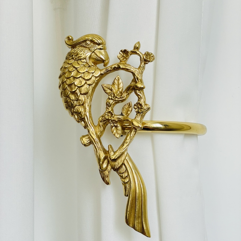 Factory Price Bird Design Pure Copper Window Curtain Metal Tieback Hook