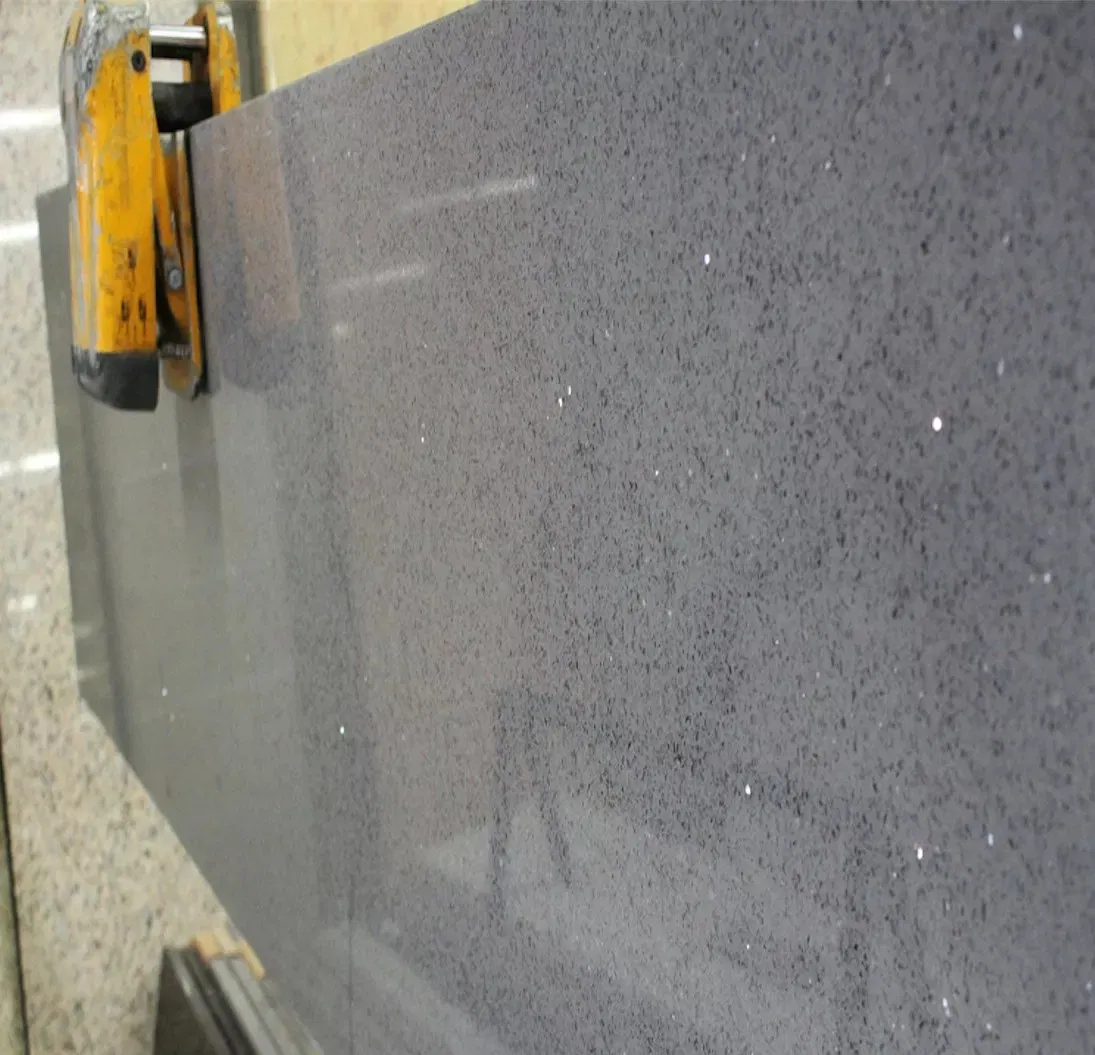 Quartz Slab Grey Black Beige White Black Artificial Quartz Stone for Kitchen Countertop Vanity Tops Table Tops