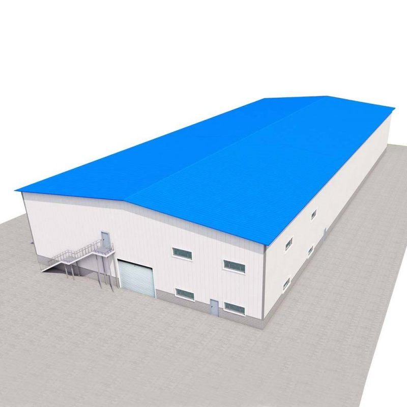 Steel Structure Fabrication High Strength Low Alloy Painted Galvanized Steel Component for Warehouse