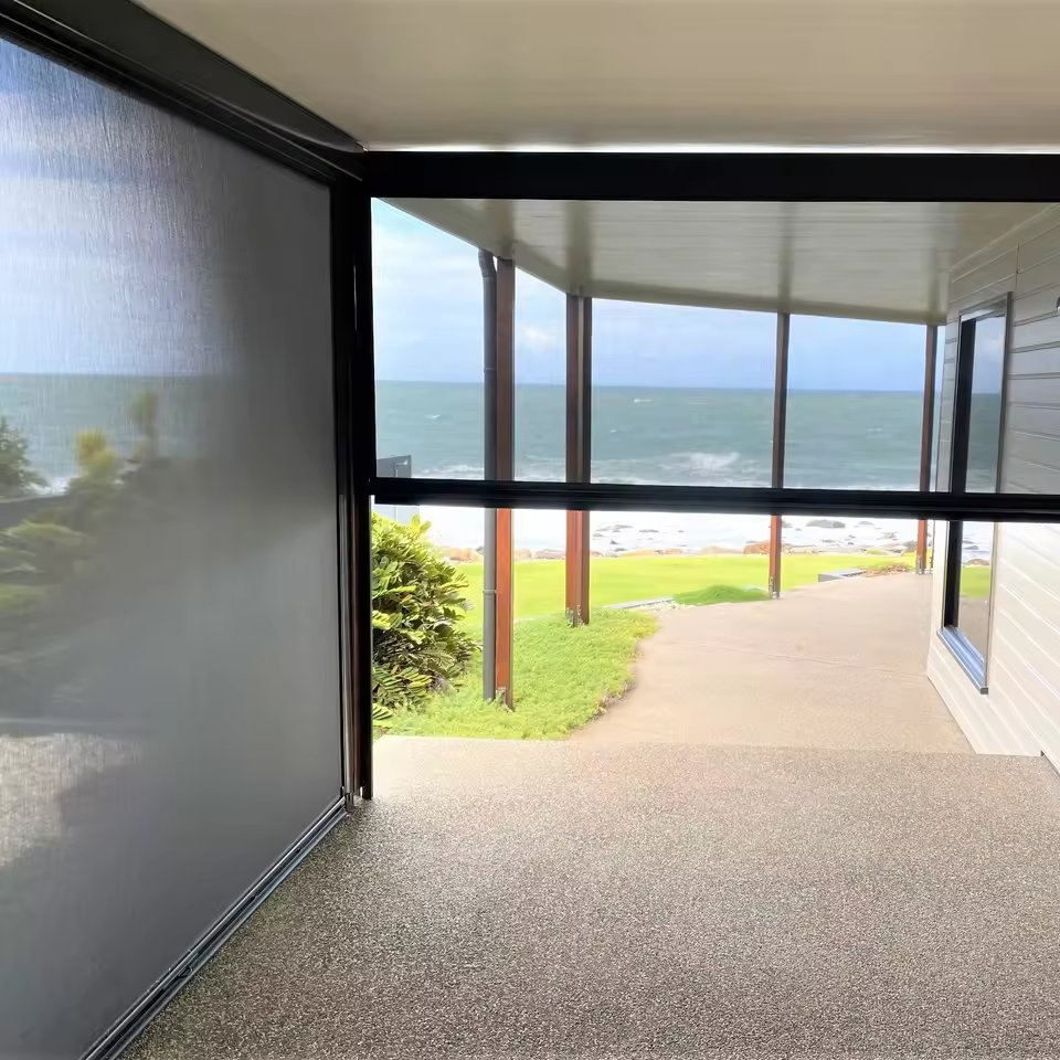 Clearview Windproof Mesh Roller Blind for Porch and Veranda