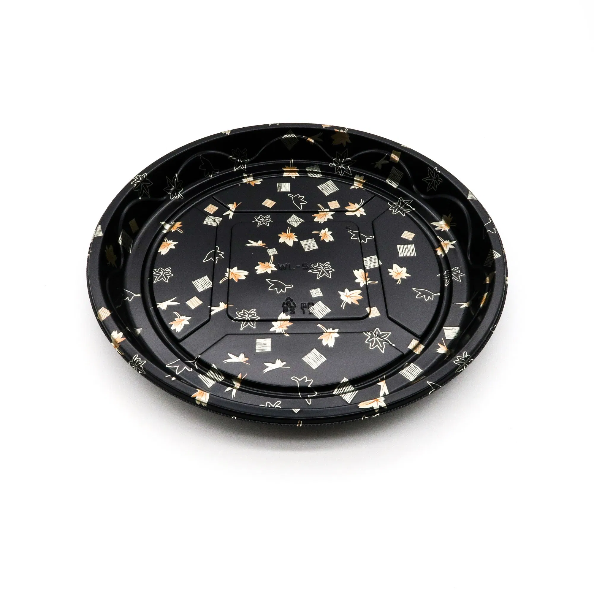 Eco-Friendly Plastic Food Container Reusable Disposable Food Packaging to Go Fruit Salad Food Tray Round Sushi Tray