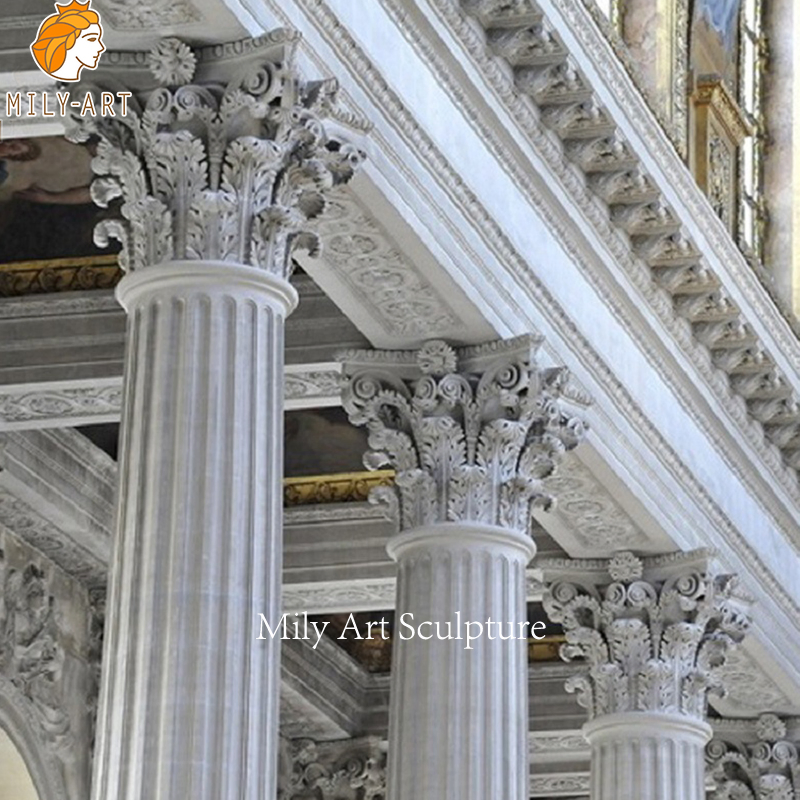 High Quality Hand Carved Marble Stone Pillar Columns