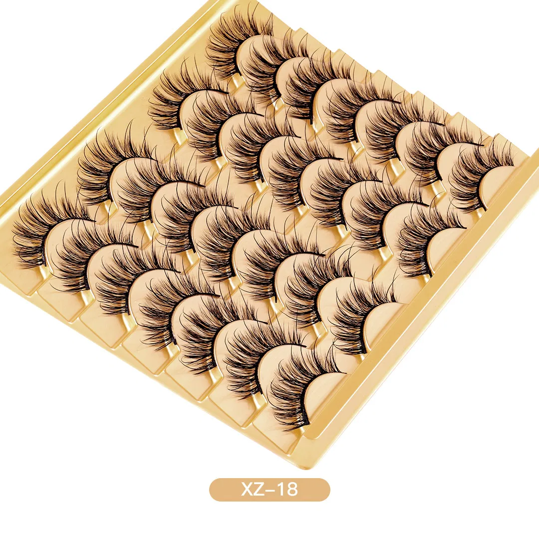 New European and American 14 Pairs of Thick Three-Dimensional Multi-Layered False Eyelashes