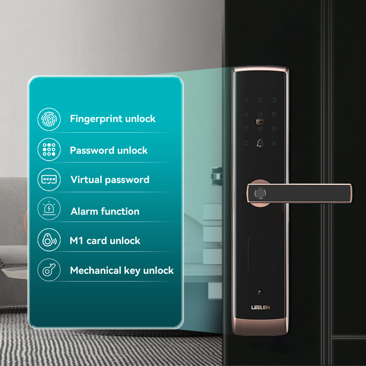 Leelen Fingerprint Smart Door Lock Apartment Home Room Digital Password Keyless Door Lock