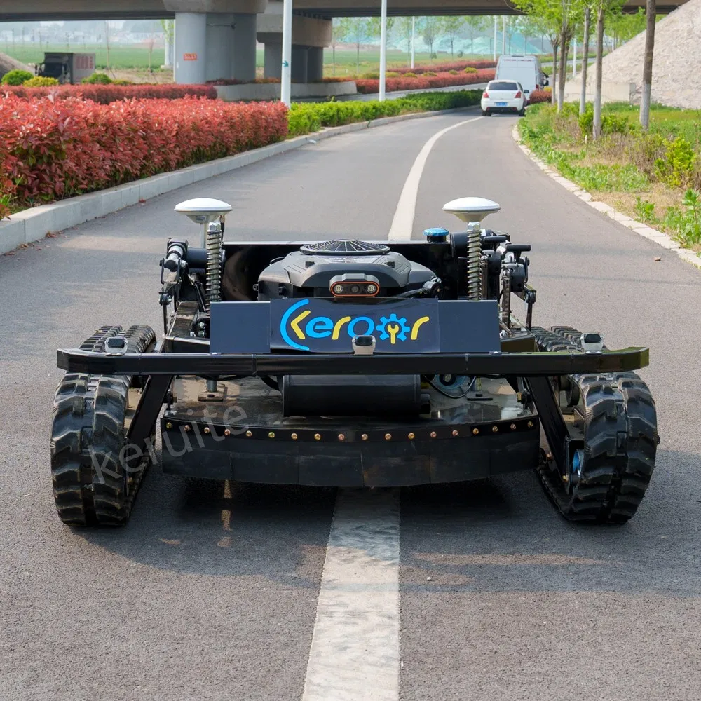 Профессиональная беспроводная газонокосилка на гусеницах с пультом ДУ