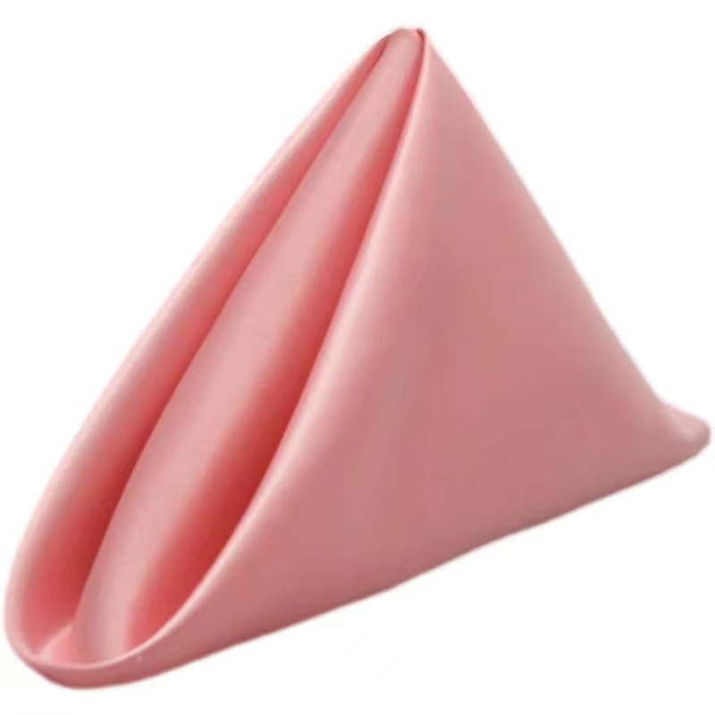 Solid Color Light Luxury High Density Overlock Color Satin Hotel Napkin