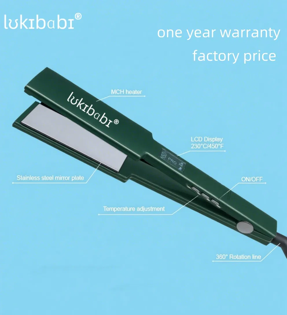 Professional Steam Hair Straightener with Ceramic Plates for Smooth Styling