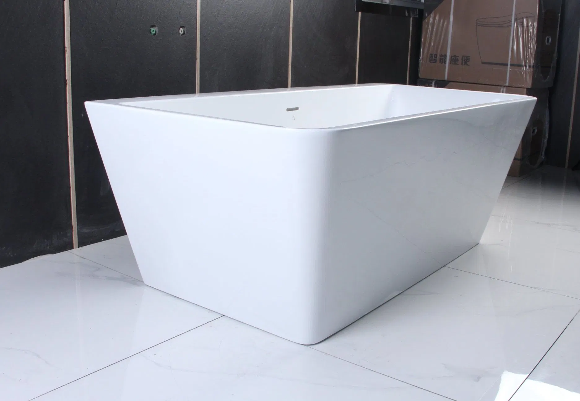 Factory Price Luxury Cupc Square Design Acrylic Freestanding Tub Resin Bathing