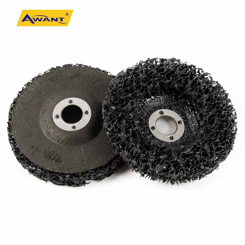 4 Inch 100mm Fiber Black Bright Strip Clean Discs for Steel Metal