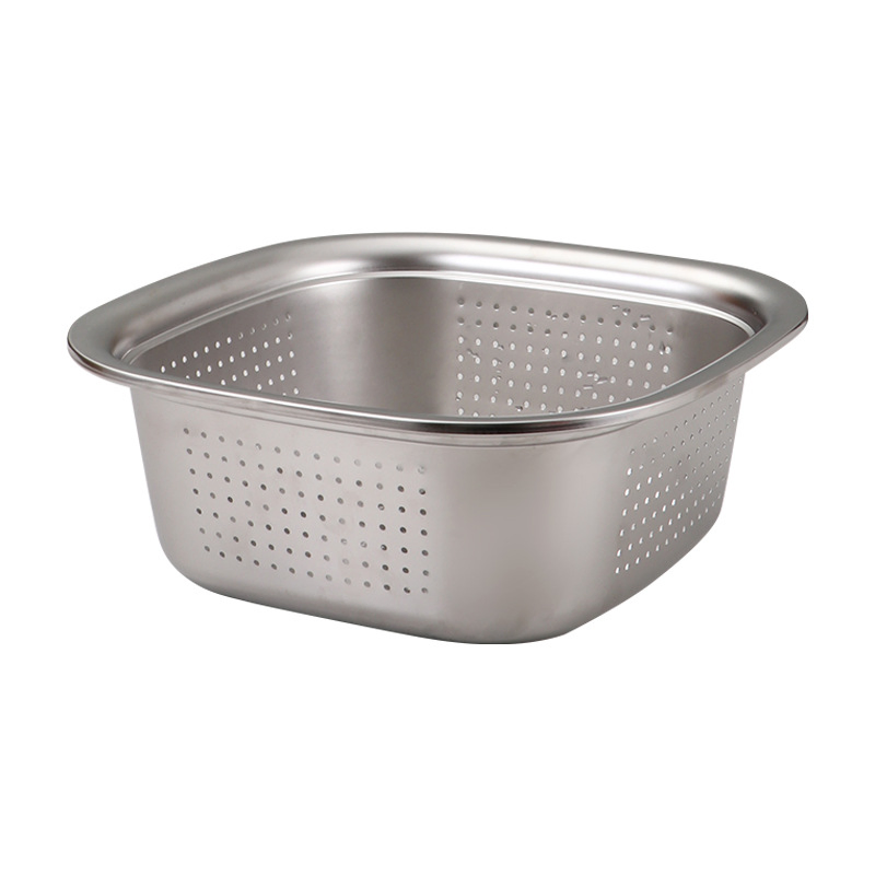 Stainless Steel Kitchen Strainer Basket Drain Bowl Vegetable Washing Colander