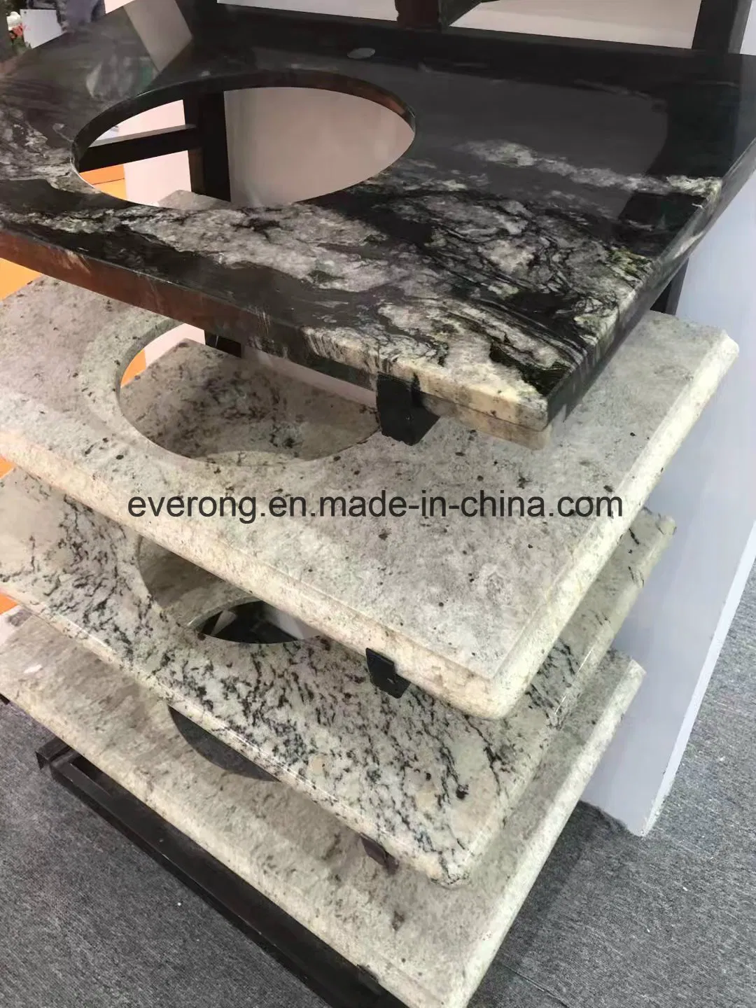 High Polish Natural Solid Surface Kitchen Countertop