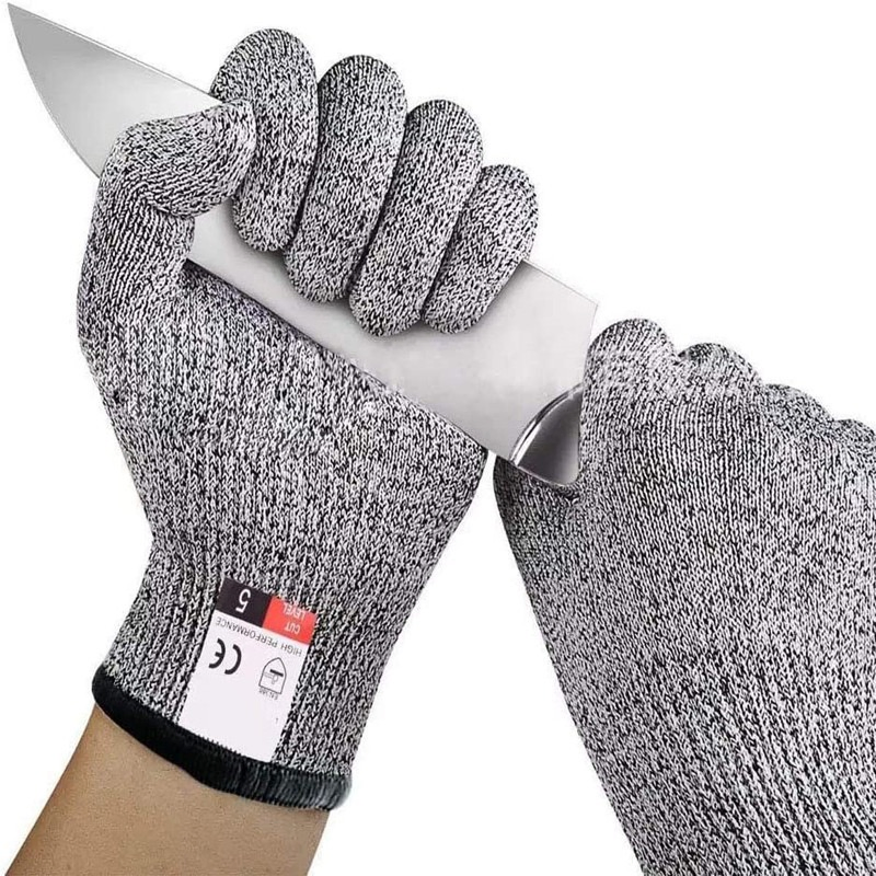 Children Hands Protection Hppe Steamless Knitted Cut Resistant A4 Safety Gloves
