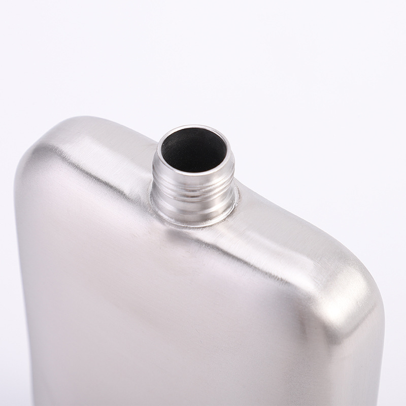 Stainless Steel Wine Pot with Leather Case Outdoor Portable Flat Wine Set