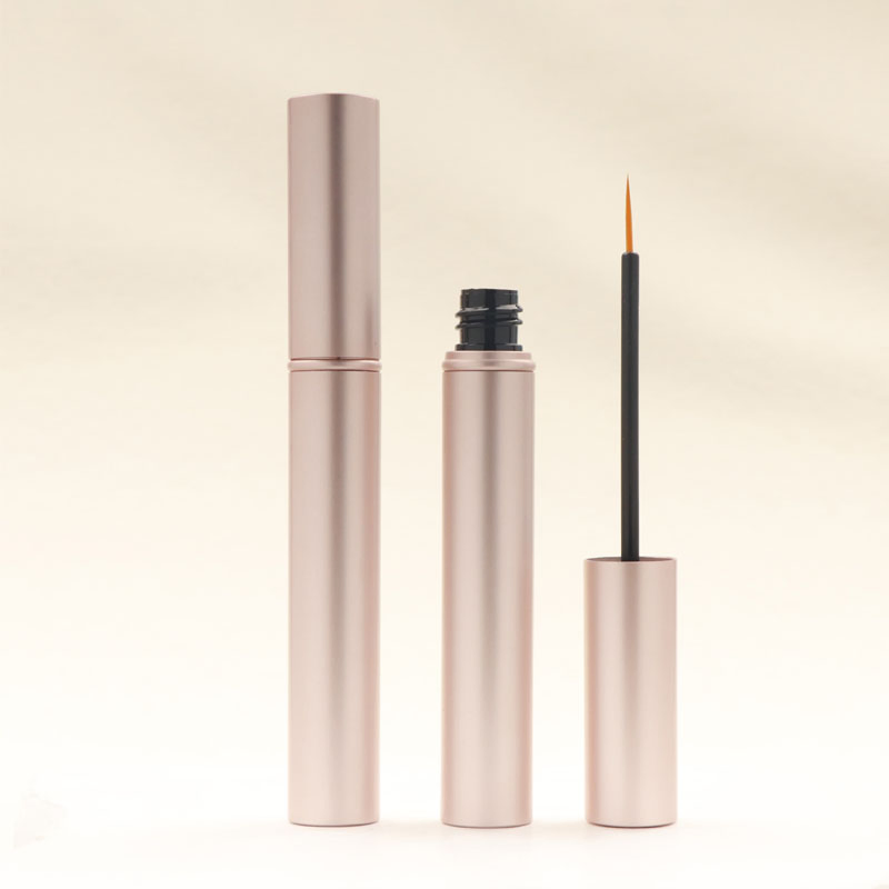 OEM 5ml Round Gold Circle Aluminum Model Eyelash Growth Liquid