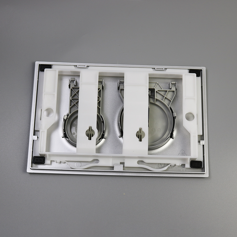 Factory price Wall hung Bathroom fittings toilet concealed cistern ABS sliver dual flush button flush panel