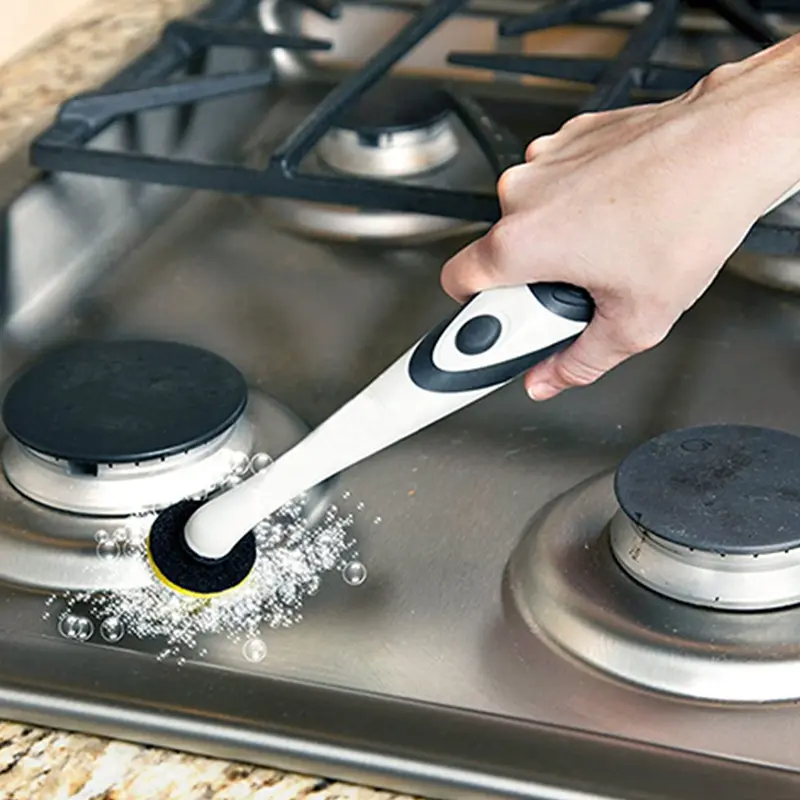 Powerful Electric Floor Scrubber Kit with Rotating Brush Set