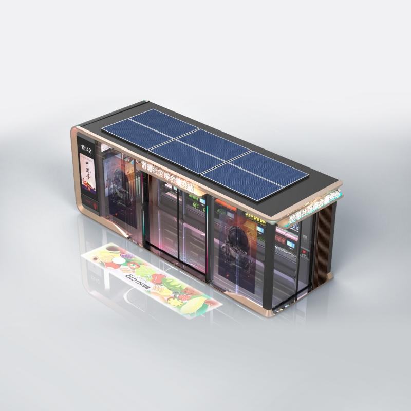 Smart Solar Snack Vending Kiosk with Intelligent Unmanned Car Charging Station