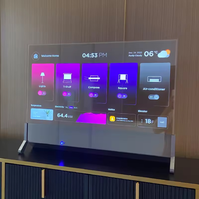 30 55 Inch Desktop Transparent Screen OLED Display TV Monitor for Shopping Mall