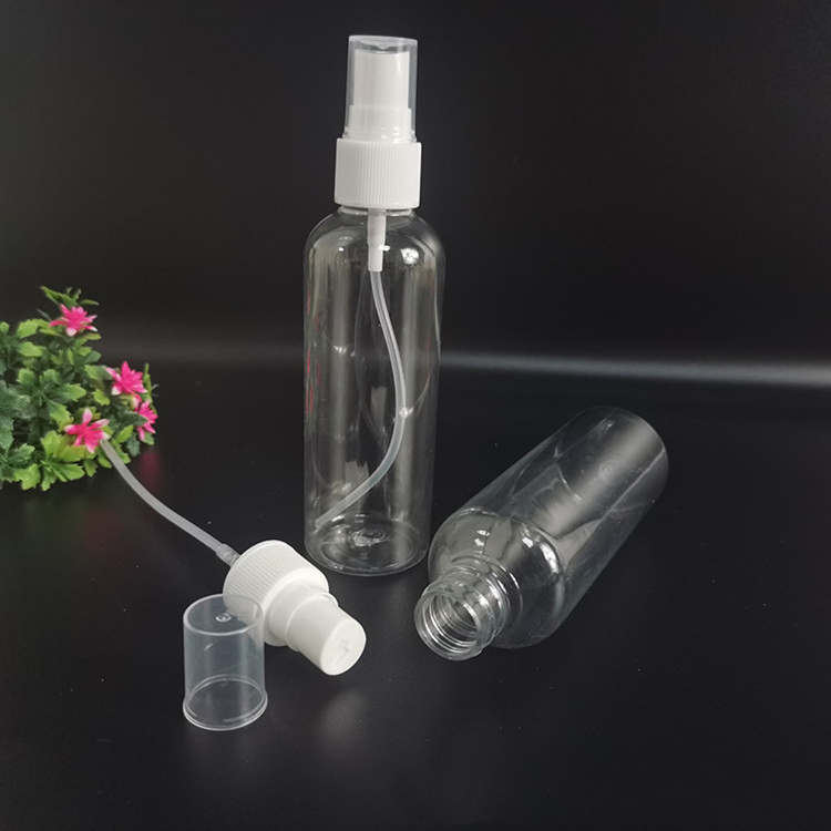 50ml Pet Clear Empty Alcohol Packaging Liquid Mist Plastic Spray Bottle