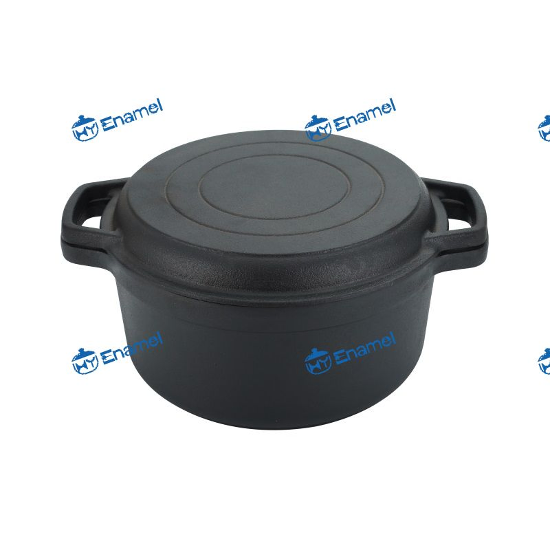 Чугунный комбо-котелок 2 в 1 с крышкой-гриль