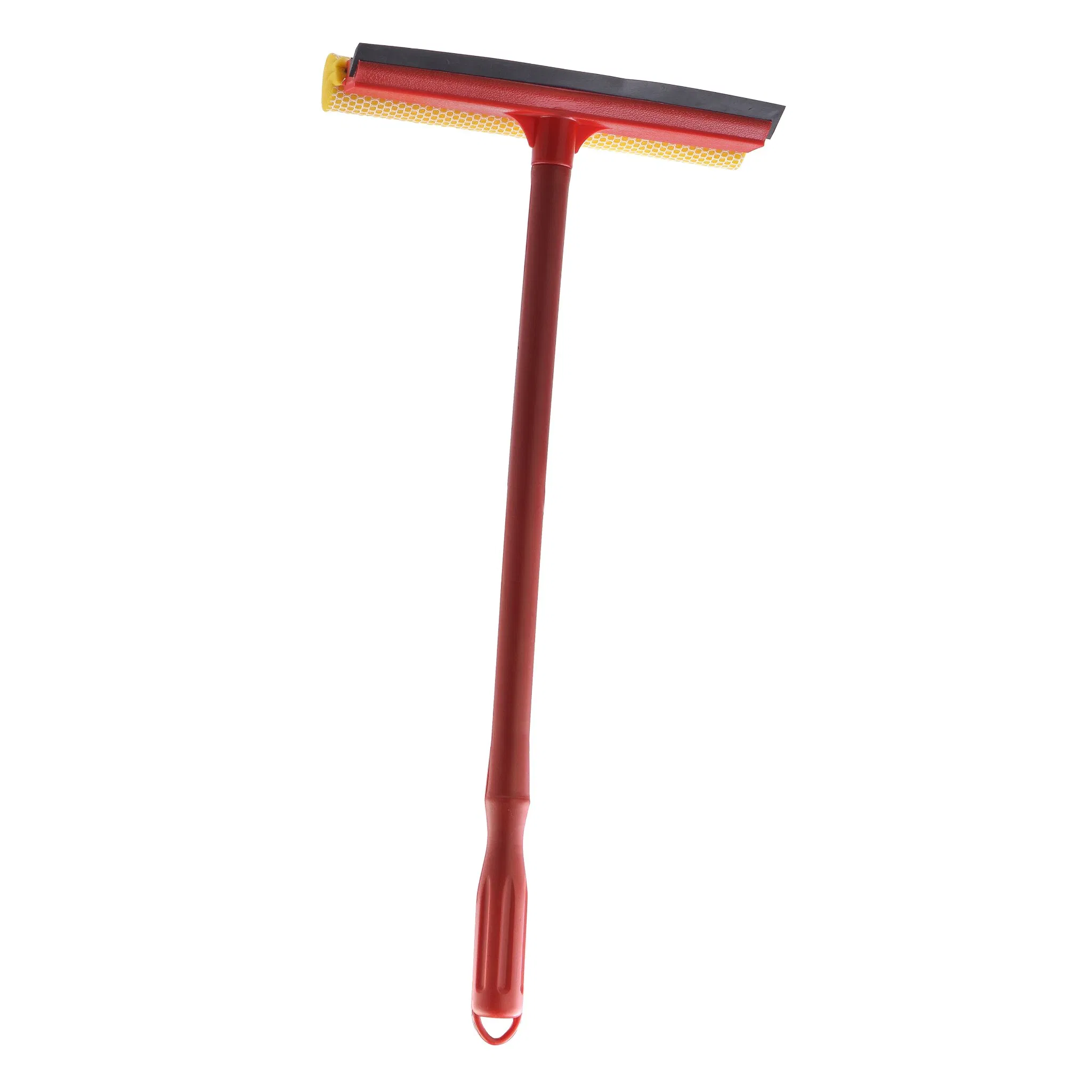 PVC Handle and PP T-Bar with Double Sided Wiper One Side Sponge The Other Rubber Squeegee Window Cleaner for Outdoor Indoor Cleaning