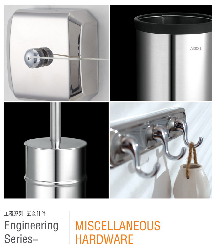Toilet Brush Holder Modern Stainless Steel Toilet Cleaner Brush