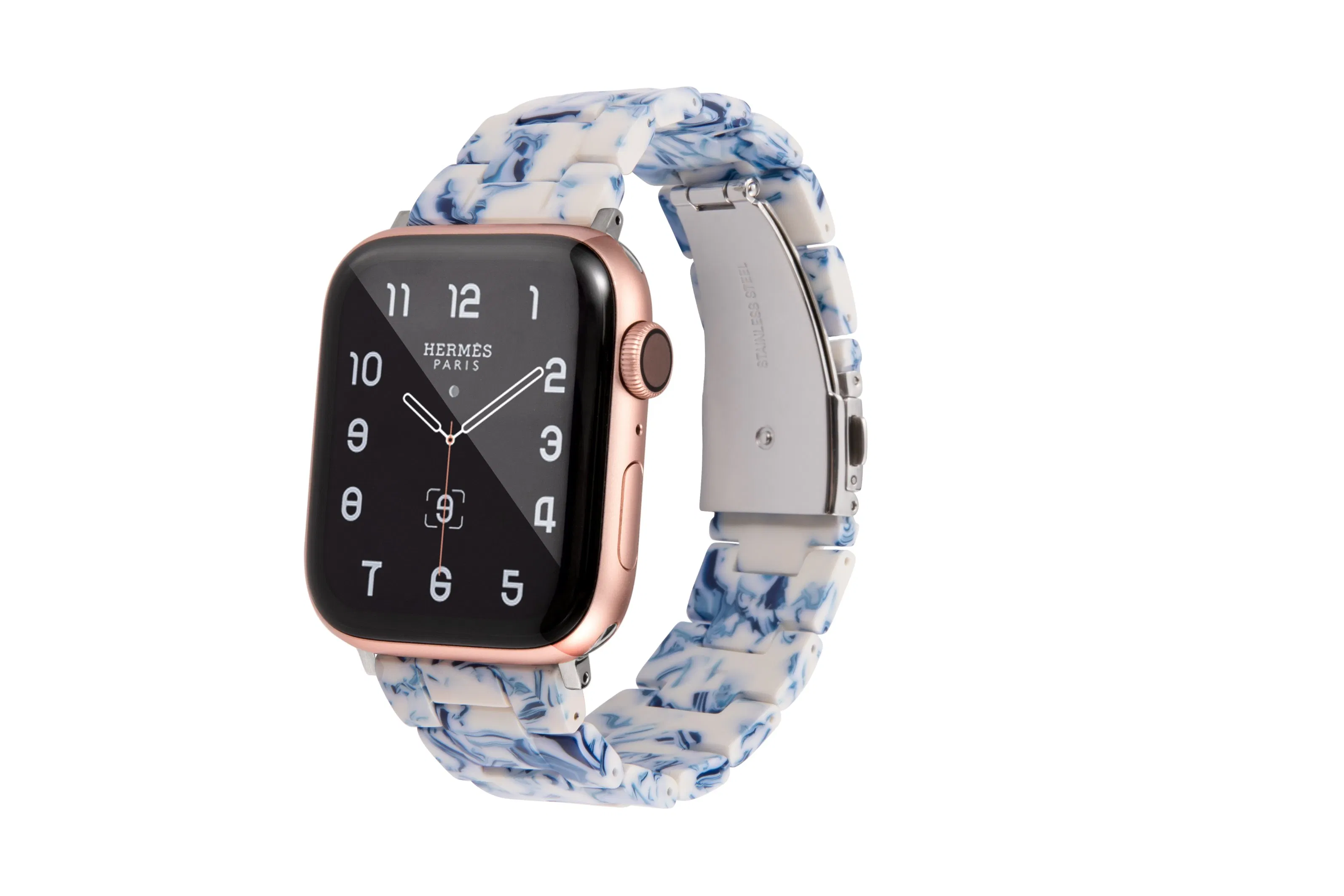 Resin Bands Compatible with Apple Watch Band 38/40/41/42/44/45 mm Stylish Lightweight Wristband Bracelet for Watch Men/Women