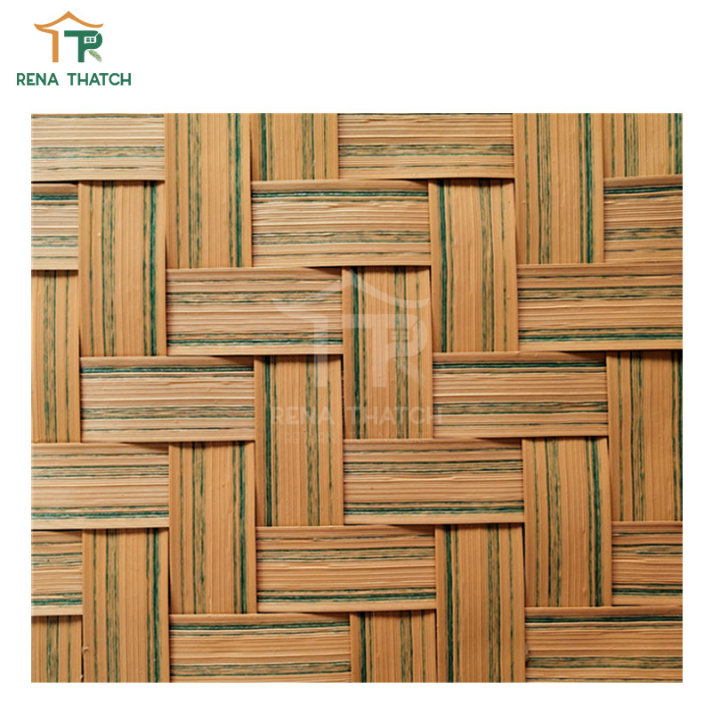 Class a Flame Retardancy Synthetic Bamboo Knitting Plastic Rattan Sheet Ceiling Matting